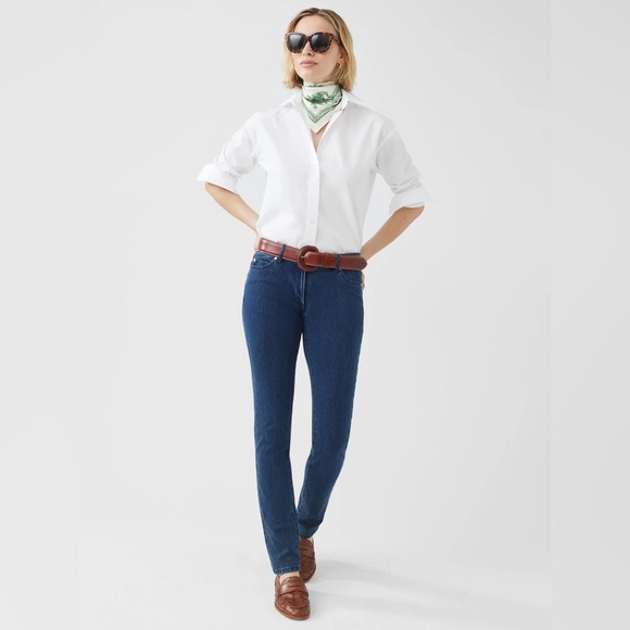 🎆J.McLaughlin Lexi jeans blue stretch mid rise comfortable soft knit denim slim - Picture 1 of 12